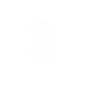 3 in a white outline