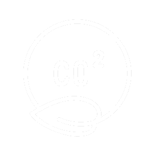 Carbon Emissions Solar Icon Line Drawing, Line with Leaf and CO2