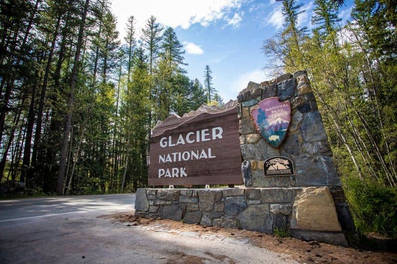 Glacier National Park Entrance Sign