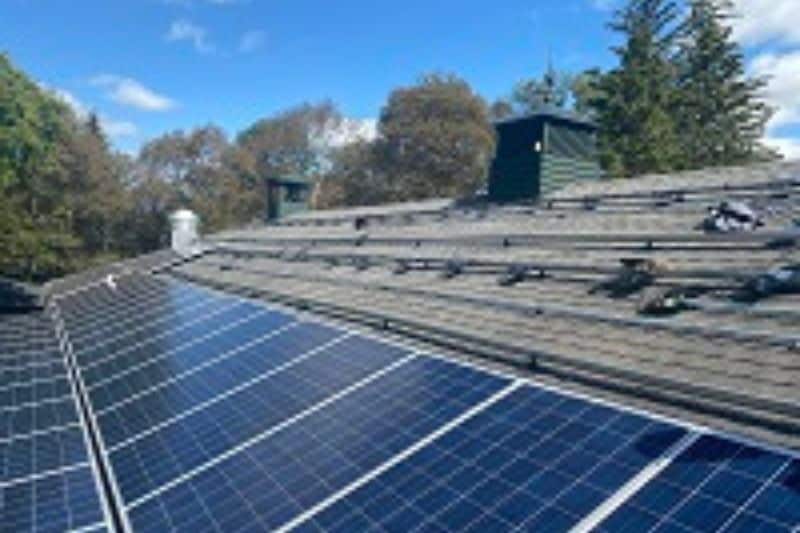rooftop solar panels at NY YMCA camp