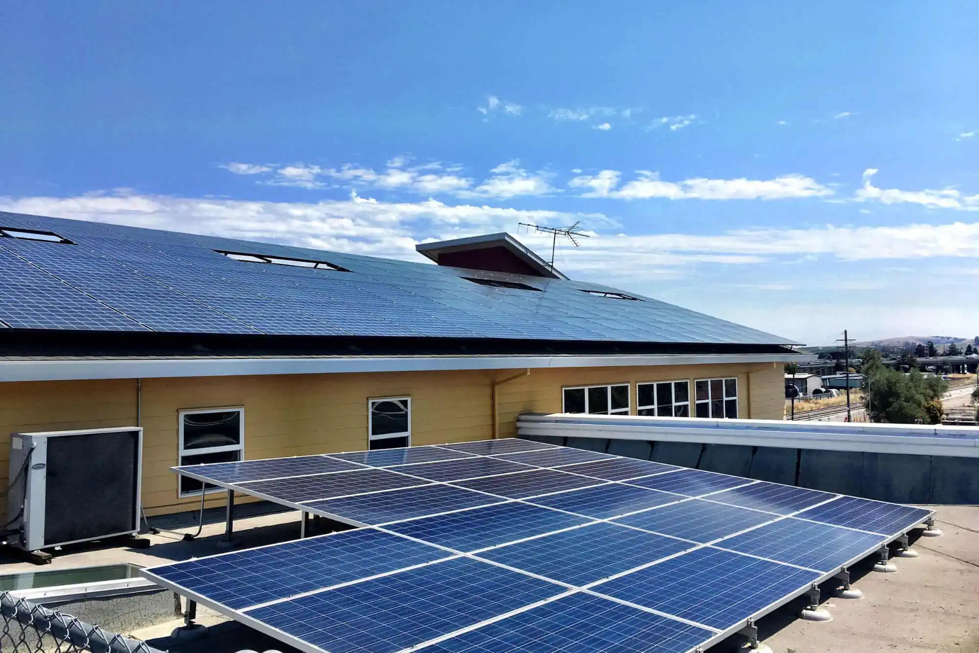 committee on the shelterless solar panels on a roof