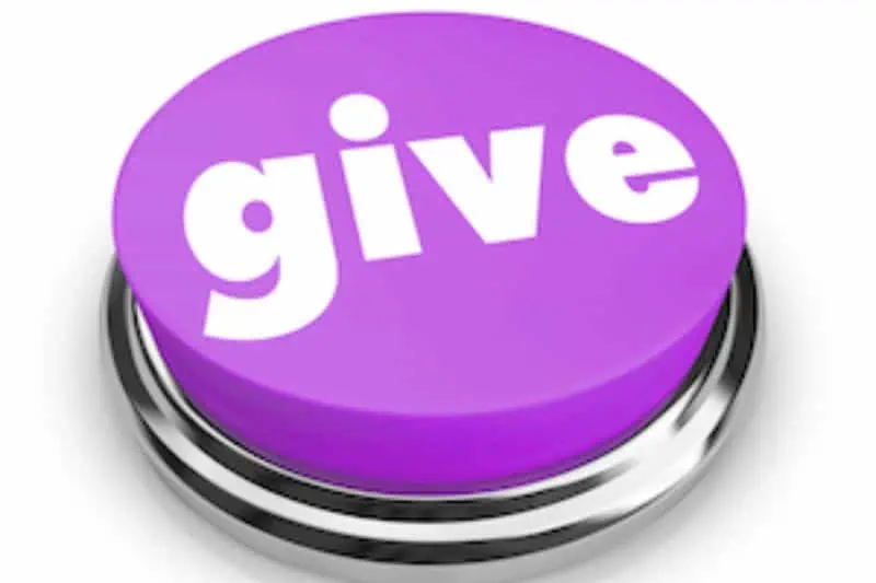 nonprofits go solar purple give button